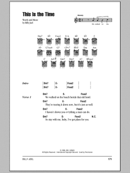 page one of This Is The Time (Guitar Chords/Lyrics)