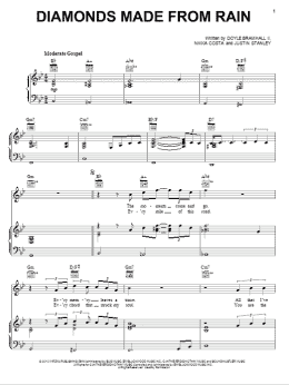 page one of Diamonds Made From Rain (Piano, Vocal & Guitar Chords (Right-Hand Melody))