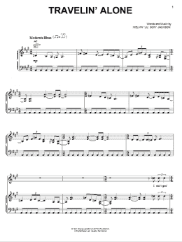 page one of Travelin' Alone (Piano, Vocal & Guitar Chords (Right-Hand Melody))