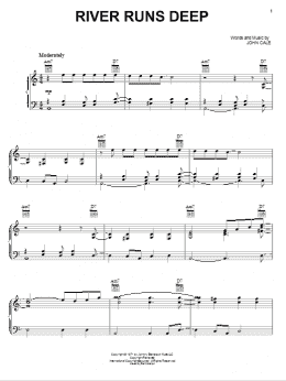 page one of River Runs Deep (Piano, Vocal & Guitar Chords (Right-Hand Melody))