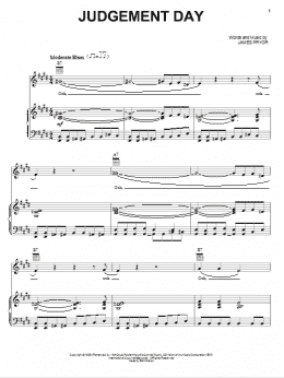 page one of Judgement Day (Piano, Vocal & Guitar Chords (Right-Hand Melody))