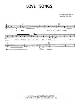 page one of Love Songs (Lead Sheet / Fake Book)