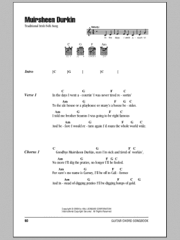page one of Muirsheen Durkin (Guitar Chords/Lyrics)