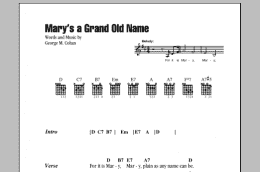 page one of Mary's A Grand Old Name (Guitar Chords/Lyrics)