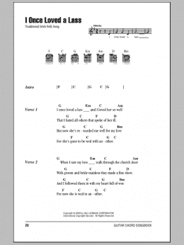 page one of I Once Loved A Lass (Guitar Chords/Lyrics)