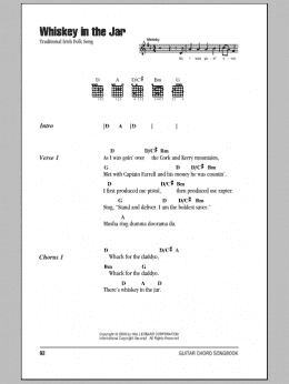 page one of Whiskey In The Jar (Guitar Chords/Lyrics)