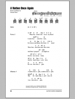 page one of A Nation Once Again (Guitar Chords/Lyrics)