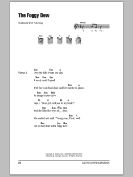 page one of The Foggy Dew (Guitar Chords/Lyrics)