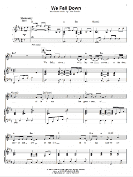 page one of We Fall Down (Piano & Vocal)