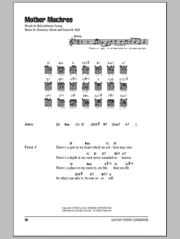 page one of Mother Machree (Guitar Chords/Lyrics)