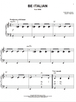 page one of Be Italian (Easy Piano)