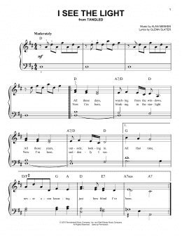 page one of I See The Light (from Tangled) (Easy Piano)