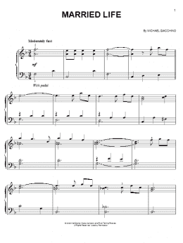 page one of Married Life (from Up) (Easy Piano)