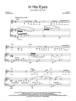 page one of In His Eyes (Piano & Vocal)