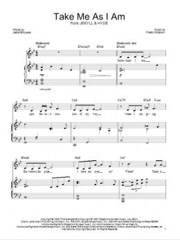 page one of Take Me As I Am (Piano & Vocal)