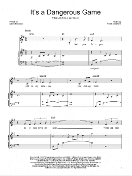 page one of It's A Dangerous Game (Piano & Vocal)