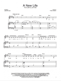 page one of A New Life (Piano & Vocal)