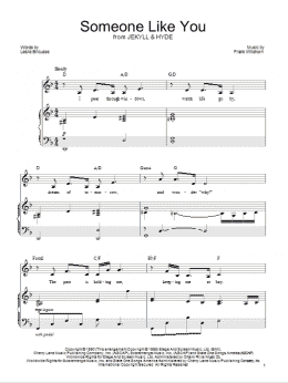 page one of Someone Like You (Piano & Vocal)