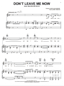 page one of Don't Leave Me Now (Piano, Vocal & Guitar Chords (Right-Hand Melody))