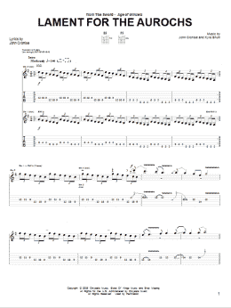 page one of Lament For The Aurochs (Guitar Tab)