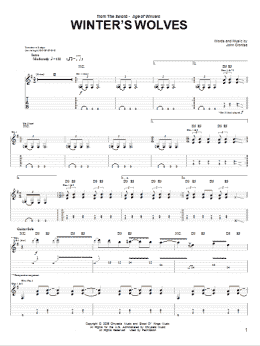page one of Winter's Wolves (Guitar Tab)