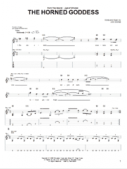 page one of The Horned Goddess (Guitar Tab)