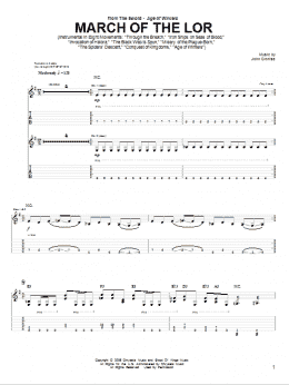 page one of March Of The Lor (Guitar Tab)