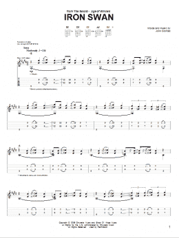 page one of Iron Swan (Guitar Tab)