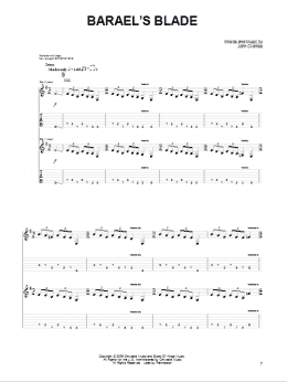 page one of Barael's Blade (Guitar Tab)