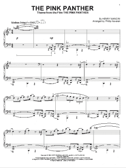 page one of The Pink Panther (arr. Phillip Keveren) (Piano Solo)