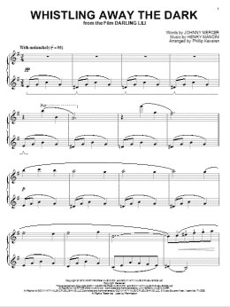 page one of Whistling Away The Dark (arr. Phillip Keveren) (Piano Solo)