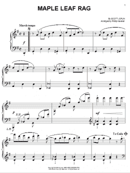 page one of Maple Leaf Rag (arr. Phillip Keveren) (Easy Piano)