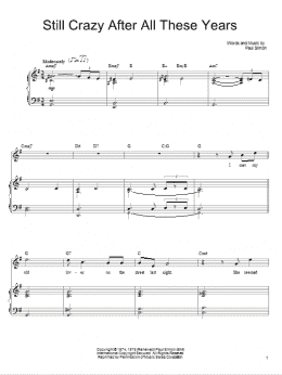 page one of Still Crazy After All These Years (Piano, Vocal & Guitar Chords (Right-Hand Melody))