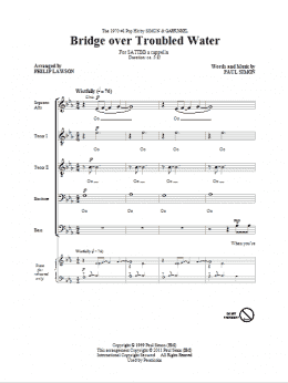 page one of Bridge Over Troubled Water (SATB Choir)