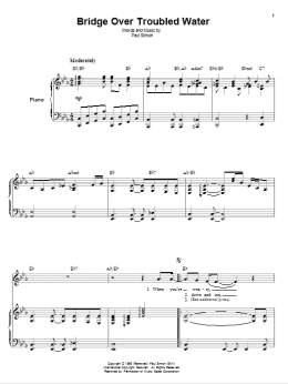 page one of Bridge Over Troubled Water (Piano & Vocal)