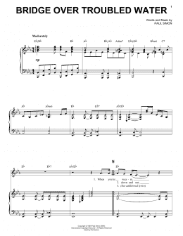 page one of Bridge Over Troubled Water (Piano & Vocal)