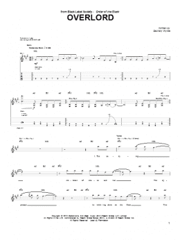 page one of Overlord (Guitar Tab)