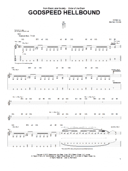 page one of Godspeed Hellbound (Guitar Tab)