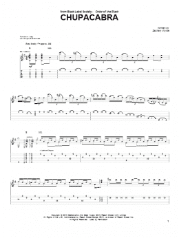 page one of Chupacabra (Guitar Tab)