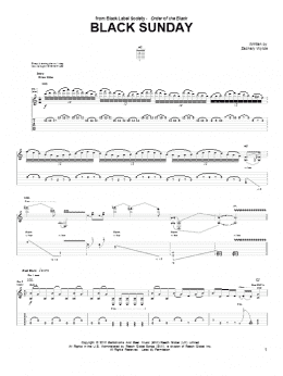 page one of Black Sunday (Guitar Tab)