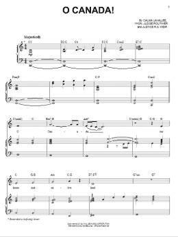 page one of O Canada! (Piano & Vocal)