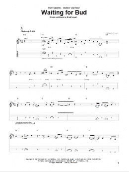 page one of Waiting For Bud (Guitar Tab)