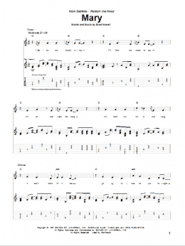 page one of Mary (Guitar Tab)
