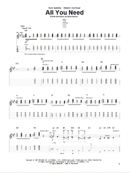 page one of All You Need (Guitar Tab)