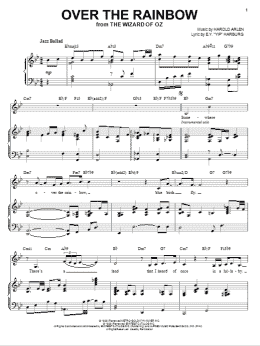 page one of Over The Rainbow (Piano & Vocal)