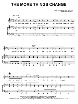 page one of The More Things Change (Piano, Vocal & Guitar Chords (Right-Hand Melody))