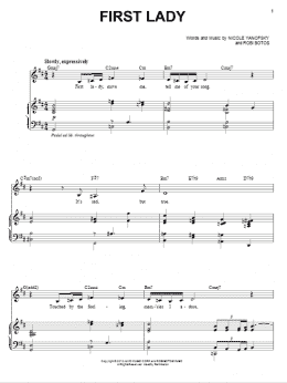 page one of First Lady (Piano & Vocal)
