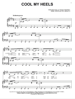 page one of Cool My Heels (Piano & Vocal)