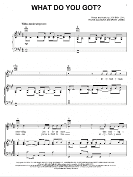 page one of What Do You Got? (Piano, Vocal & Guitar Chords (Right-Hand Melody))