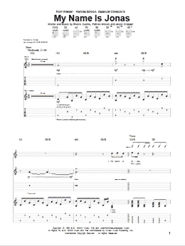 page one of My Name Is Jonas (Guitar Tab)